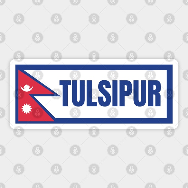 Tulsipur City with Nepal Flag Sticker by aybe7elf